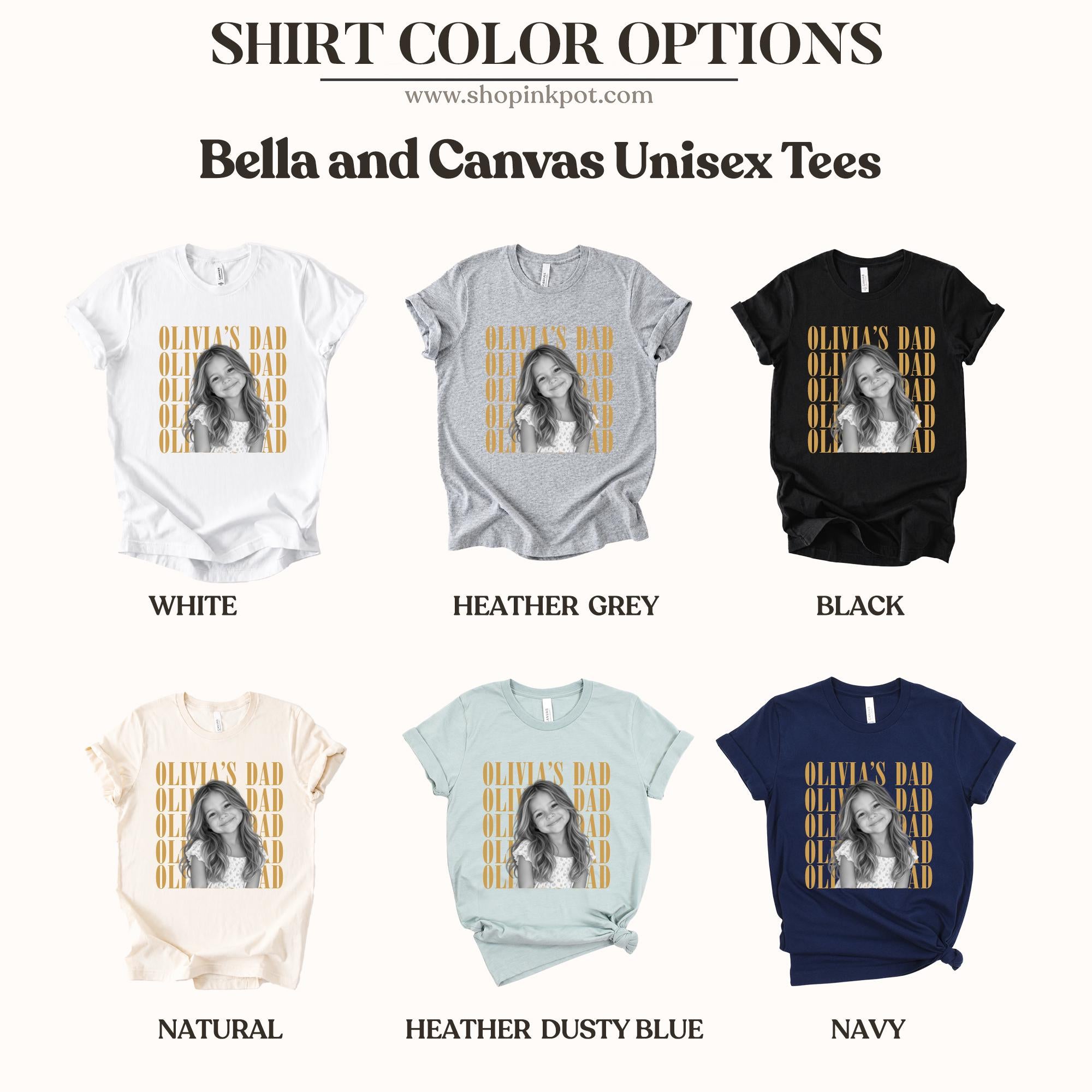Comfort Colors® Custom Dad Photo Sweatshirt or Shirt, Personalized Vintage Dad T-Shirt, Father’s Day Gift for Dad