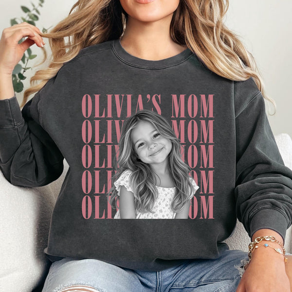 Comfort Colors® Custom Mom Photo Sweatshirt or Shirt, Personalized Mom Shirt, Vintage Photo T-Shirt, Mother’s Day Gift for Mom