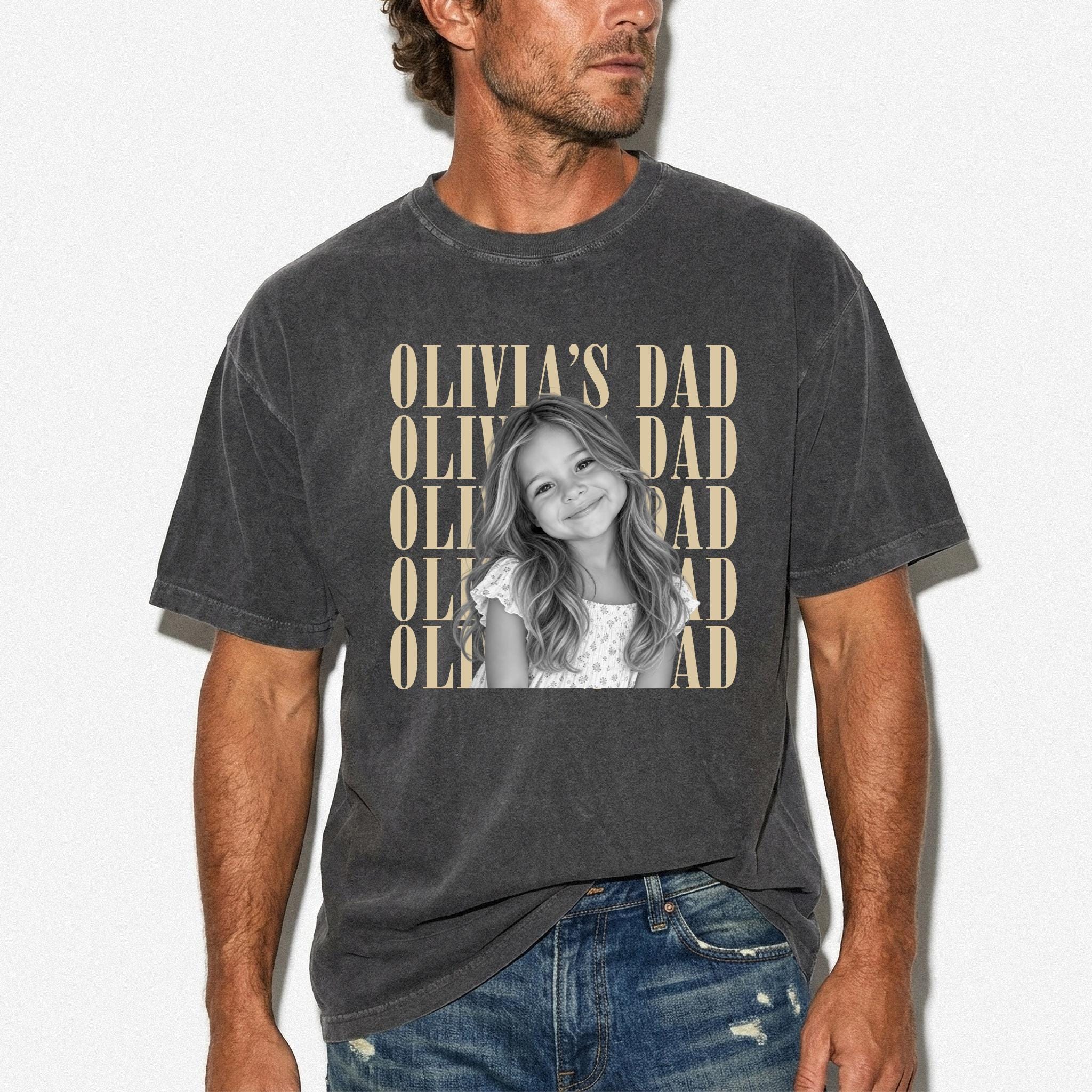 Comfort Colors® Custom Dad Photo Shirt or Sweatshirt, Personalized Vintage Dad T-Shirt, Father’s Day Gift for Dad