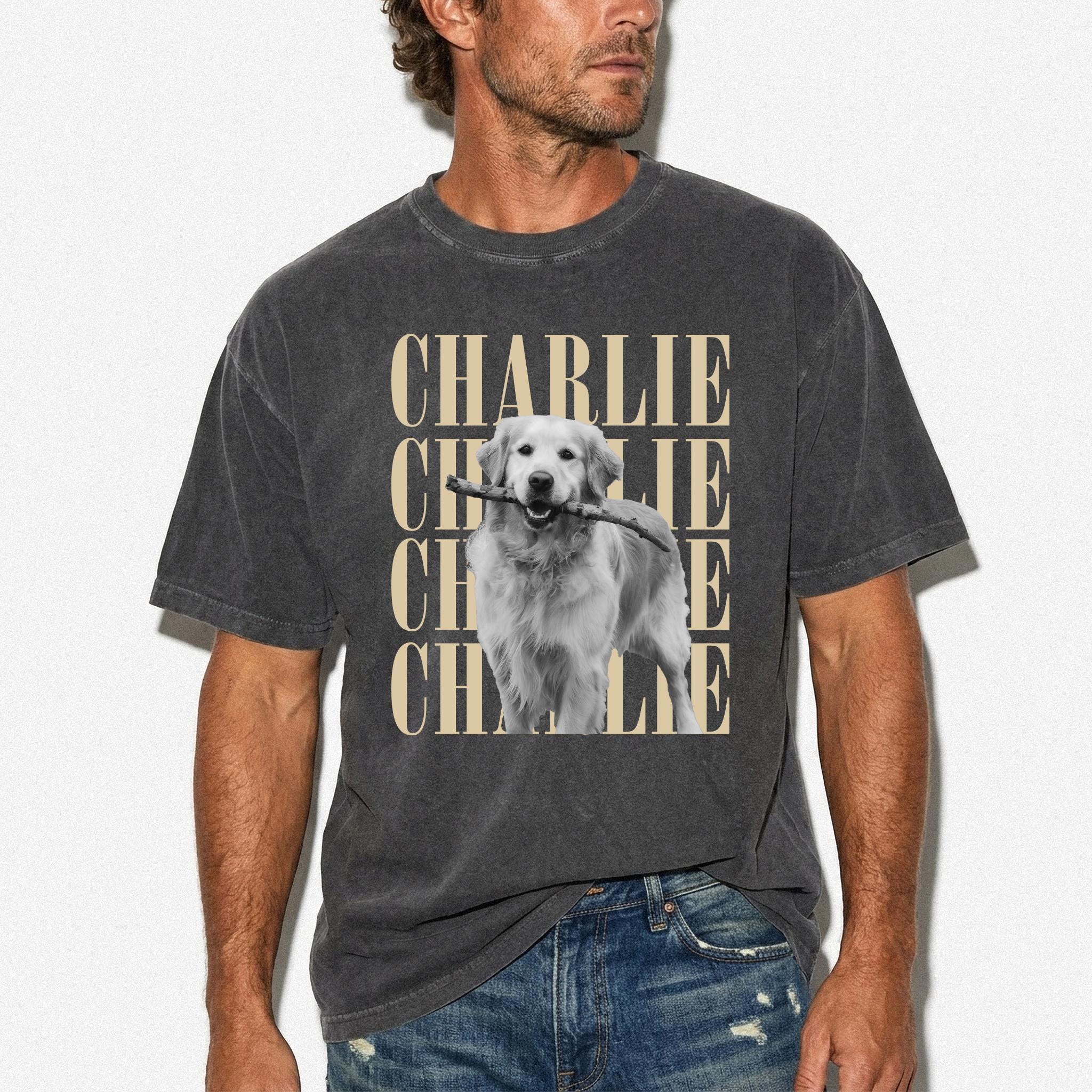 Comfort Colors® Custom Pet Photo Shirt or Sweatshirt, Personalized Pet Name T-Shirt, Vintage Dog & Cat Shirt