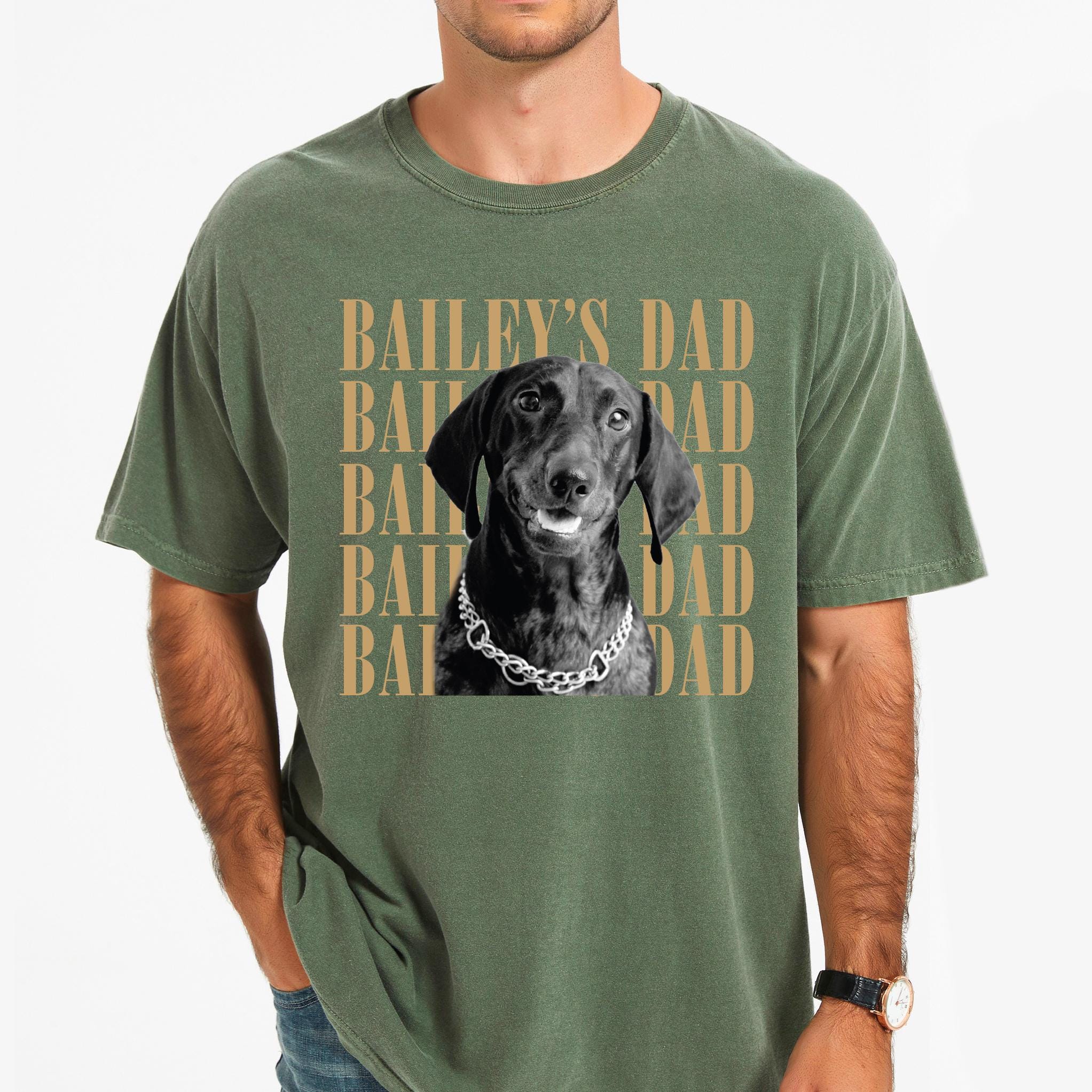Comfort Colors® Custom Pet Photo Shirt, Personalized Dog Mom or Dad Shirt or Sweatshirt, Vintage Pet Portrait T-Shirt