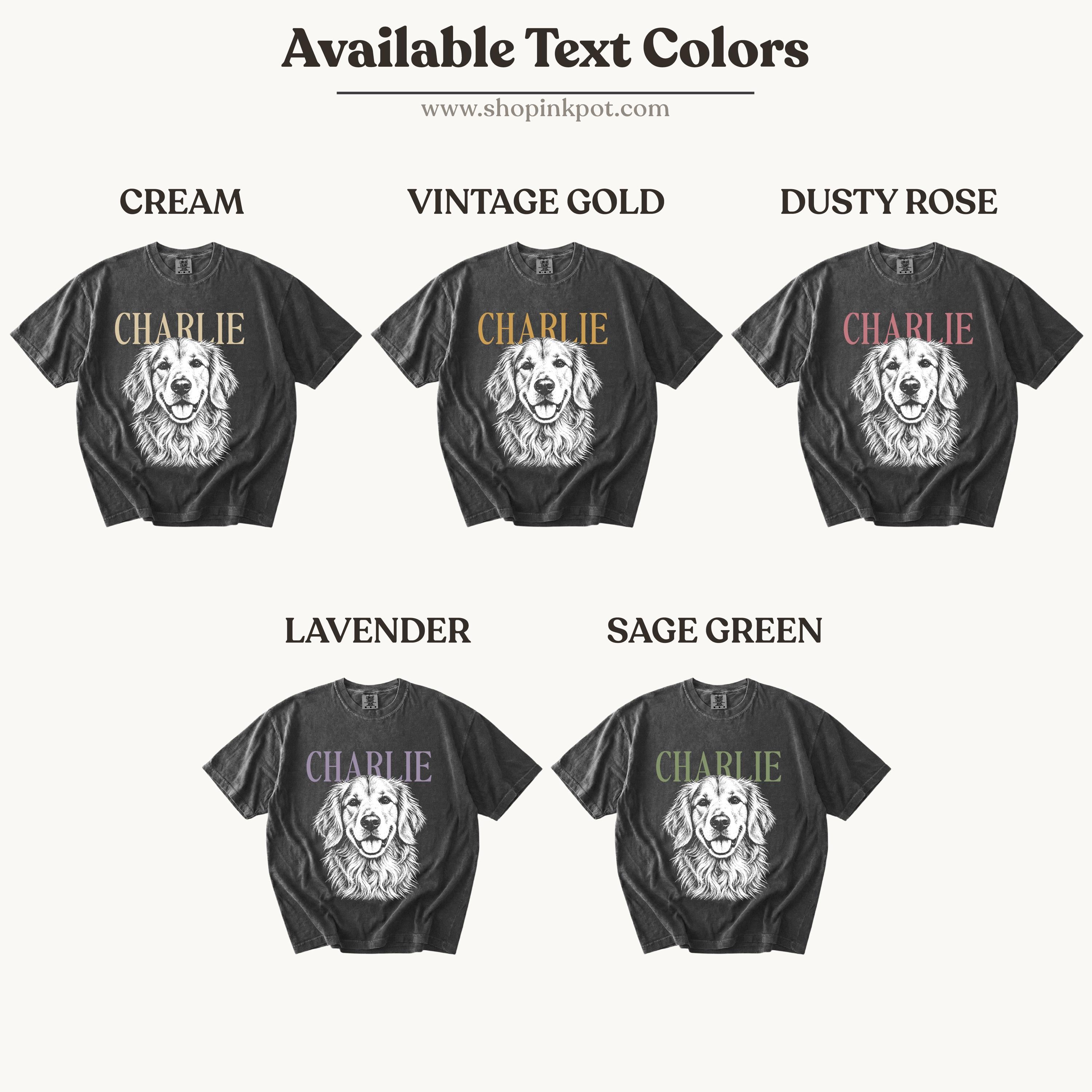 Comfort Colors® Custom Pet Photo Shirt or Sweatshirt, Personalized Pet Name T-Shirt, Vintage Dog & Cat Portrait Shirt