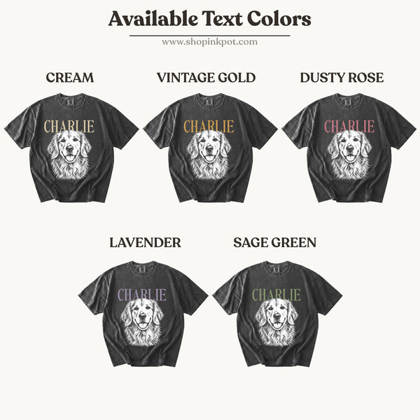Comfort Colors® Custom Pet Photo Shirt or Sweatshirt, Personalized Pet Name T-Shirt, Vintage Dog & Cat Portrait Shirt