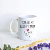 You Are My Favorite Mom Keep That Shit Up - White Ceramic Mug