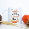 Pumpkin Wishes & Harvest Kisses - White Ceramic Mug