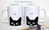 Personalized Black Cat Name Mug - White Ceramic Custom Mug