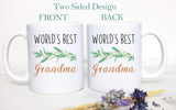 World's Best Grandma Greenery - White Ceramic Mug