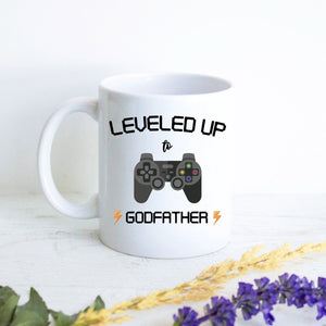 Leveled Up to Godfather Playstation - White Ceramic Mug - Inkpot