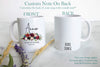 Burgundy Boho Floral Bridesmaid Custom Name With Date - White Ceramic Mug - Inkpot