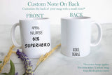 49% Nurse 51% Superhero - White Ceramic Mug - Inkpot