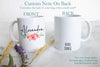 Bright Floral with Custom Name - White Ceramic Mug