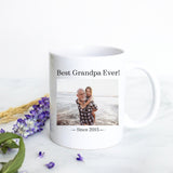 Best Grandpa Custom Photo - White Ceramic Mug - Inkpot