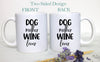 Personalized Dog Mom Mug "Dog Mother Wine Lover" - White Ceramic Custom Mug