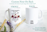 A Wise Woman Once Said Fuck This Shit Red Floral - White Ceramic Mug