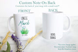 Personalized Uncle Name Golf Theme - White Ceramic Mug
