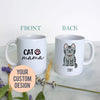 Personalized Cat Mom Mug- White Ceramic Custom Mug - Inkpot