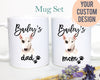 Personalized Bull Terrier Mom and Dad Individual or Mug Set - White Ceramic Custom Mug