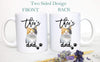 Personalized Tabby Cat Mom and Dad Individual or Mug Set #2- White Ceramic Custom Mug