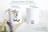 Personalized Tabby Cat Mom and Dad Individual or Mug Set #2- White Ceramic Custom Mug