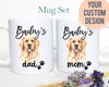 Personalized Retriever Mom and Dad Individual or Mug Set - White Ceramic Custom Mug - Inkpot
