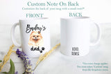 Personalized Pomeranian Mom and Dad Individual or Mug Set - White Ceramic Custom Mug