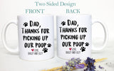 Dear Mom and Dad Thanks For Picking Up Our Poop Custom Name Individual or Mug Set - White Ceramic Mug - Inkpot