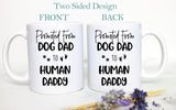 Promoted from Dog Dad to Human Daddy and Mommy Individual or Mug Set - White Ceramic Mug - Inkpot