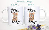 Personalized Bengal Cat Mom and Dad Individual or Mug Set # 2- White Ceramic Custom Mug