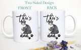 Personalized Tabby Cat Mom and Dad Individual or Mug Set #5 - White Ceramic Custom Mug