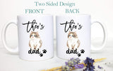 Personalized Tabby Kitten Mom and Dad Individual or Mug Set - White Ceramic Kitten Custom Mug