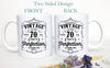 Aged to Perfection Mug 70th Birthday - White Ceramic Mug