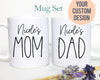 Mom and Dad Individual or Mug Set - White Ceramic Mug - Inkpot