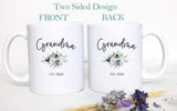 Grandpa and Grandma Winter Individual or Mug Set - White Ceramic Mug - Inkpot
