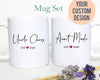 Personalized Name Aunt and Uncle Individual or Mug Set #3 - White Ceramic Mug