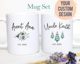Personalized Name Aunt and Uncle Individual or Mug Set #2 - White Ceramic Mug