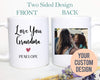Love You Grandma Custom Photo - White Ceramic Mug