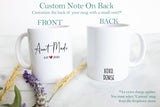 Personalized Name Aunt and Uncle Individual or Mug Set #3 - White Ceramic Mug
