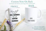 Promoted From Dog Grandma and Grandpa To Human Individual or Mug Set #3 - White Ceramic Mug - Inkpot