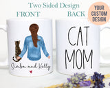 Custom Cat Mom - White Ceramic Mug