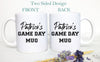 Personalized Name Game Day - White Ceramic Mug