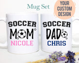 Soccer Mom Dad Individual OR Mug Set - White Ceramic Mug