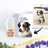Custom Dog Pet Portrait - White Ceramic Mug