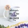 Halloween Custom Name  - White Ceramic Mug