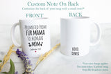 Promoted from Fur Mama Papa to Human Mom Dad Individual OR Mug Set - White Ceramic Mug