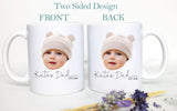 Custom Baby Face Photo Gift For Mom Dad Individual OR Mugset, Personalized Photo Mug, Christmas Gift, Parents Birthday, Anniversary, Couples