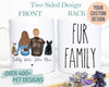 Custom Couple Pet Portrait Fur Family  - White Ceramic Mug