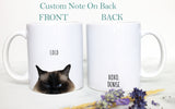 Custom Cat Photo Peeking Out - White Ceramic Mug