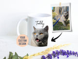 Custom Cat Pet Portrait - White Ceramic Mug