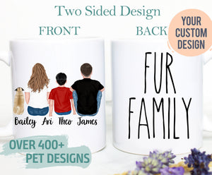 Custom Couple Pet Portrait Mug #6, Fur Family, Dog Lover,Cat Lover,Pet Owner Gift, Cat Lady, Pet Memorial Loss, Pet Family Gift, Couple Gift