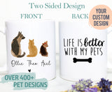 Custom Pet Portrait Mug, Cat Mom,Dog Dad Gift, Dog Owner, Best Dog Owner,Mother&#39;s Day Gift, Father&#39;s Day, Christmas Gift, Dog Mom, Pet Lover
